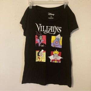 Disney XL Villians fitted black t shirt